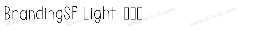 BrandingSF Light字体转换